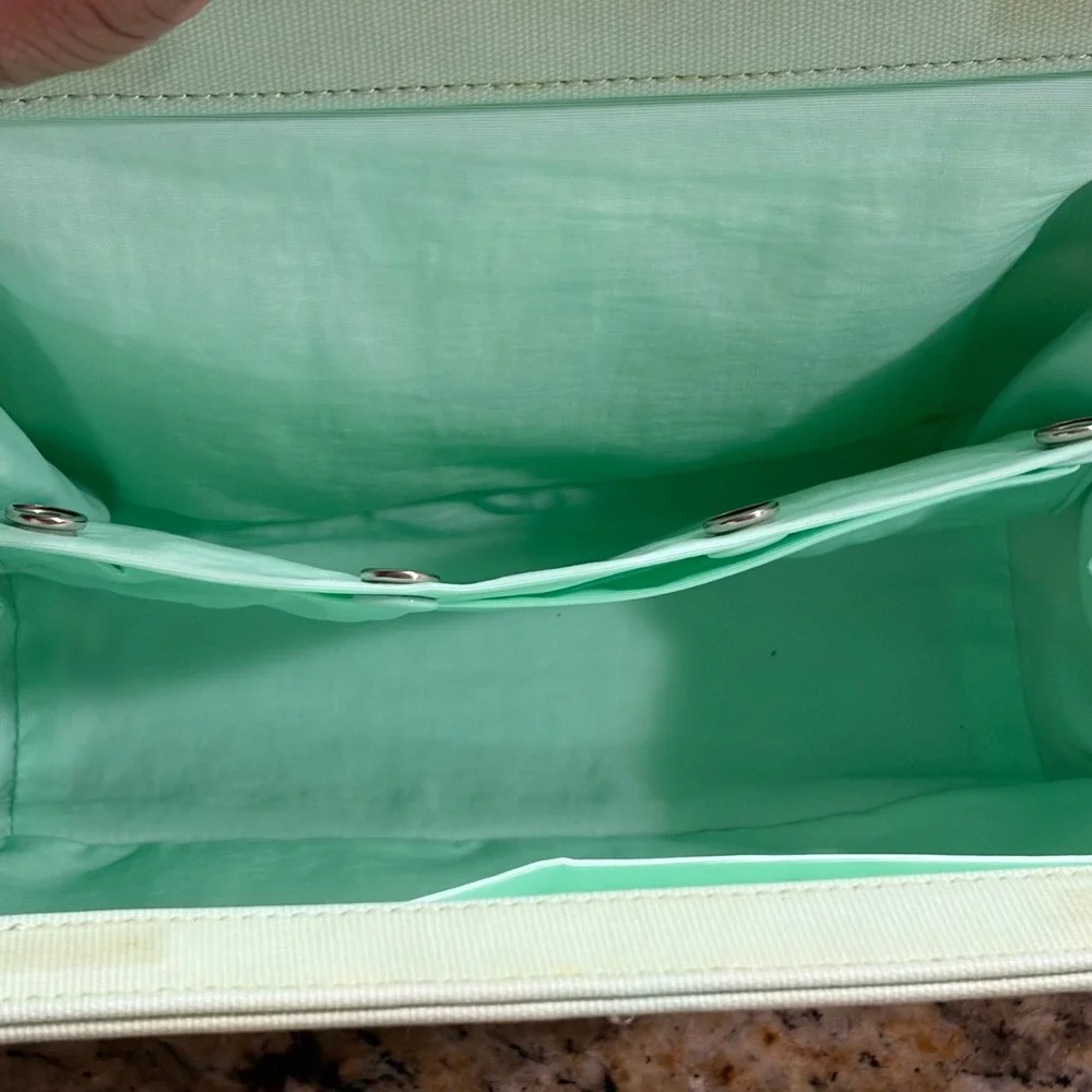 Petunia Pickle Bottom Floral Diaper Clutch and Changing Pad Mint Brown Travel